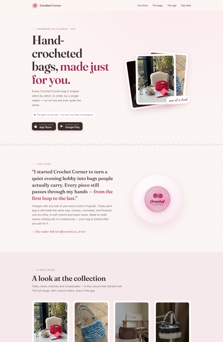 Crochet Corner — website built by Valzak